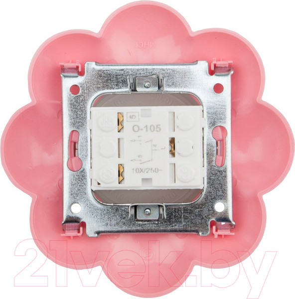 Изображение товара Выключатель Kranz Happy Цветок KR-78-0624 (белый/розовый)