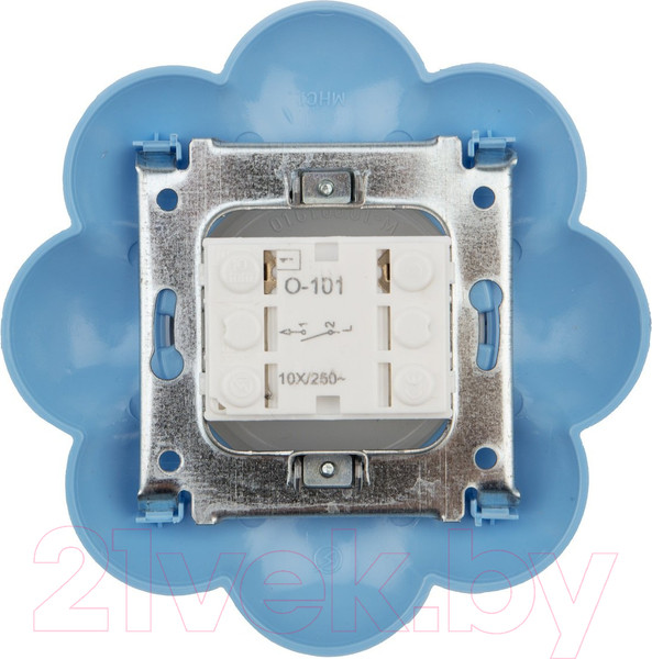 Изображение товара Выключатель Kranz Happy Цветок KR-78-0626 (белый/голубой)