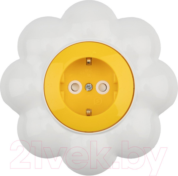 Изображение товара Розетка Kranz Happy Ромашка KR-78-0622 (желтый/белый)