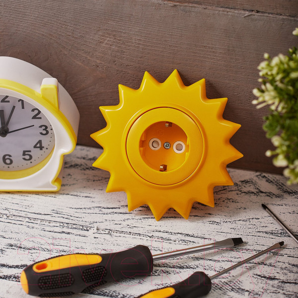 Изображение товара Розетка Kranz Happy Солнце KR-78-0813 (желтый)