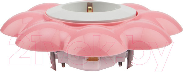 Изображение товара Розетка Kranz Happy Цветок KR-78-0625 (белый/розовый)