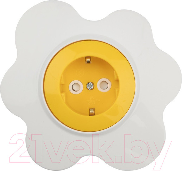 Изображение товара Розетка Kranz Happy Яичница KR-78-0631 (желтый/белый)