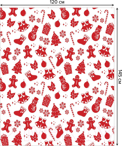 Изображение товара Скатерть JoyArty Новогодние атрибуты / tc_20043 (120x145)