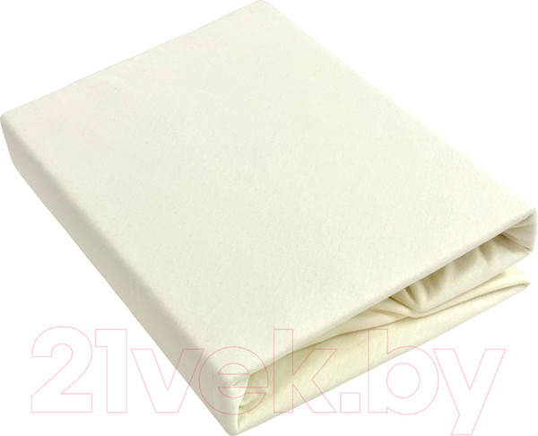 Изображение товара Простыня Lilia Трикотажная на резинке Прт-120x200x20 (светло-кремовый)