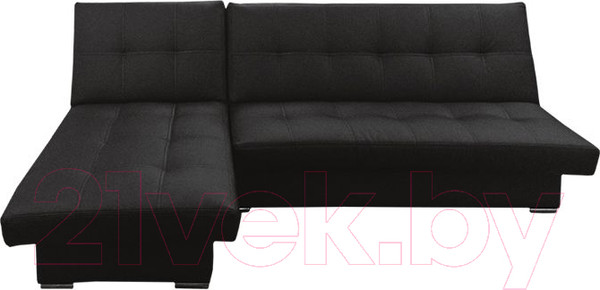 Изображение товара Диван угловой Асмана Марсель без подлокотников правый (искусственная кожа черный)