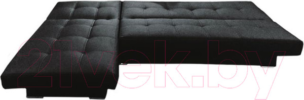 Изображение товара Диван угловой Асмана Марсель без подлокотников правый (искусственная кожа черный)