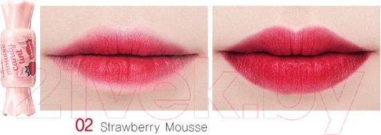 Изображение товара Тинт для губ The Saem Saemmul Mousse Candy Tint 02 Strawberry Mousse  (8г)