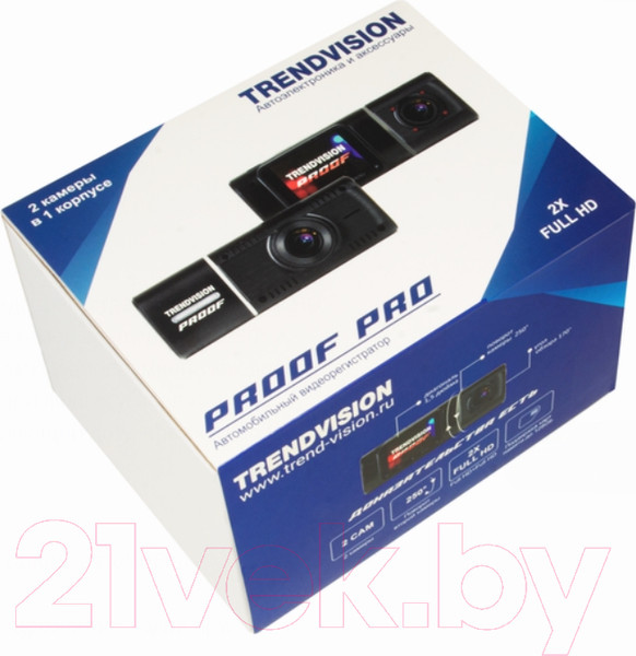 Изображение товара Автомобильный видеорегистратор TrendVision Proof Pro GPS (черный)