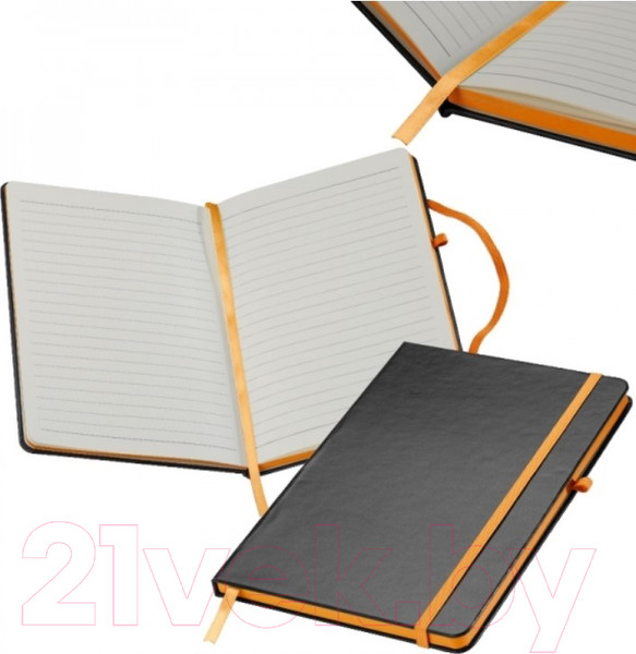 Изображение товара Блокнот Easy Gifts Cuxhaven / 037910 (80л, черный/оранжевый)