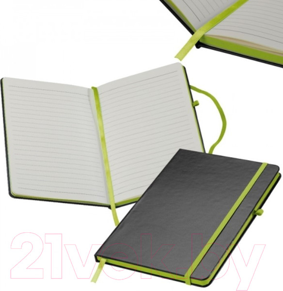 Изображение товара Блокнот Easy Gifts Cuxhaven / 037929 (80л, черный/светло-зеленый)