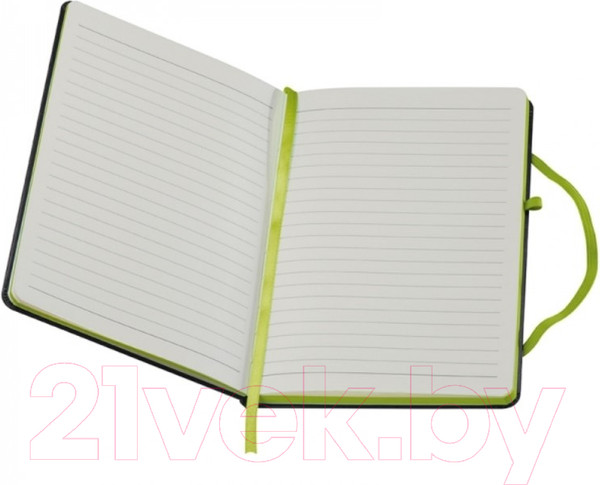 Изображение товара Блокнот Easy Gifts Cuxhaven / 037929 (80л, черный/светло-зеленый)