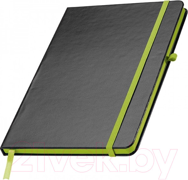 Изображение товара Блокнот Easy Gifts Cuxhaven / 037929 (80л, черный/светло-зеленый)