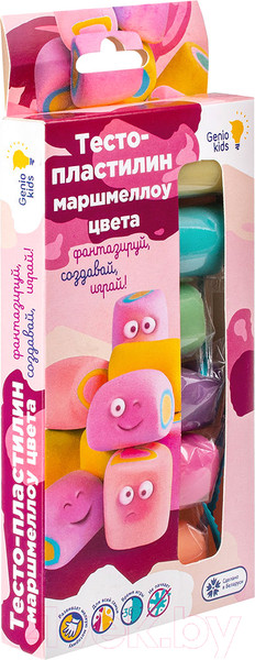 Изображение товара Набор для лепки Genio Kids Тесто-пластилин. Маршмеллоу цвета / TA1089V (6цв)