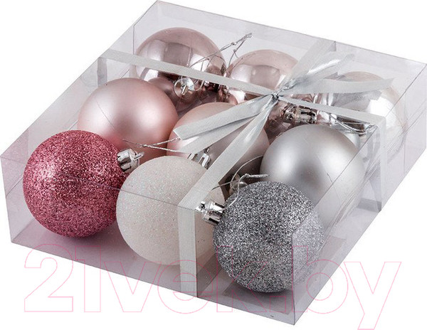 Изображение товара Набор шаров новогодних Волшебная страна Жемчуг R001274 (9шт)