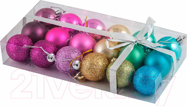 Изображение товара Набор шаров новогодних Волшебная страна Палитра R001332 (18шт)