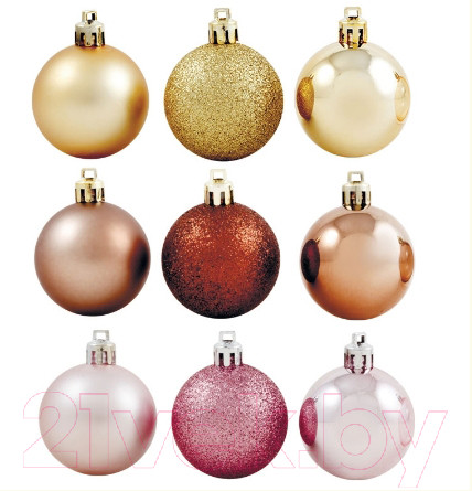 Изображение товара Набор шаров новогодних Волшебная страна Пастель R001277 (9шт)