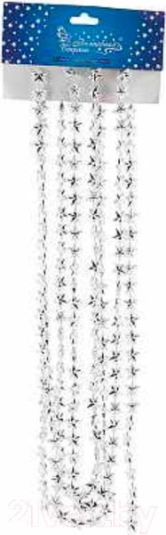 Изображение товара Гирлянда-бусы Волшебная страна Звездочки / R104063 (серебро)