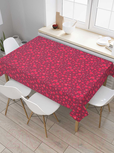 Изображение товара Скатерть JoyArty Случайные сердца / tc_210717 (120x145)