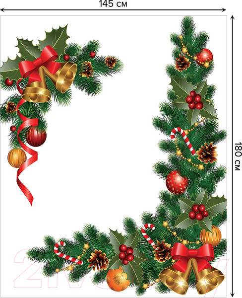 Изображение товара Скатерть JoyArty Елочные украшения / tc_20312 (145x180)