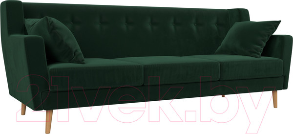 Изображение товара Диван Лига Диванов Брайтон 291 3-х местный / 109151 (велюр, зеленый)