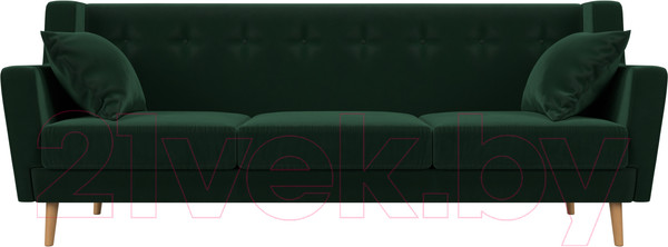 Изображение товара Диван Лига Диванов Брайтон 291 3-х местный / 109151 (велюр, зеленый)