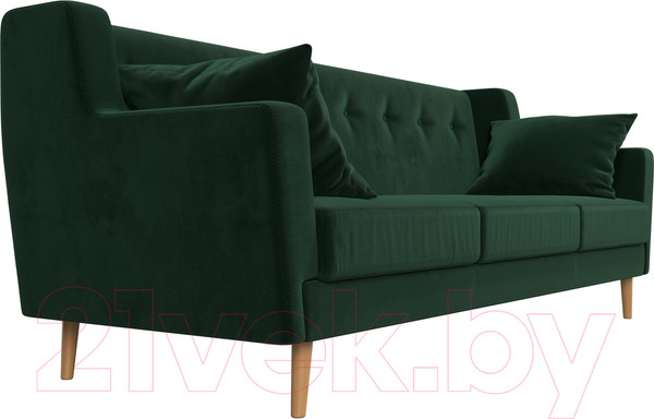 Изображение товара Диван Лига Диванов Брайтон 291 3-х местный / 109151 (велюр, зеленый)