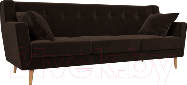 Изображение товара Диван Лига Диванов Брайтон 291 3-х местный / 109160 (микровельвет, коричневый)