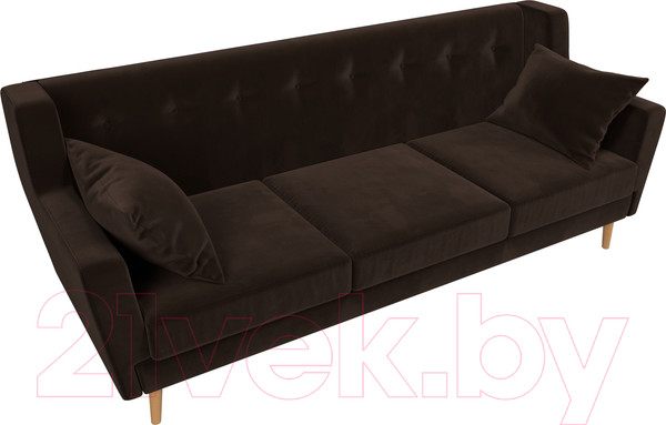 Изображение товара Диван Лига Диванов Брайтон 291 3-х местный / 109160 (микровельвет, коричневый)