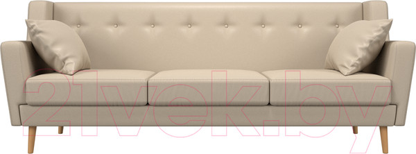 Изображение товара Диван Лига Диванов Брайтон 291 3-х местный / 109167 (экокожа, бежевый)