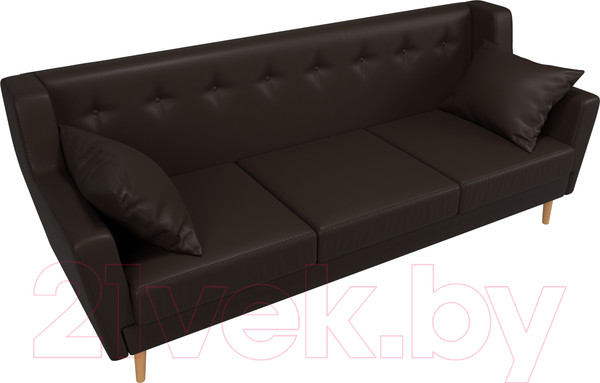 Изображение товара Диван Лига Диванов Брайтон 291 3-х местный / 109169 (экокожа, коричневый)