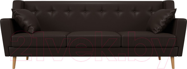 Изображение товара Диван Лига Диванов Брайтон 291 3-х местный / 109169 (экокожа, коричневый)