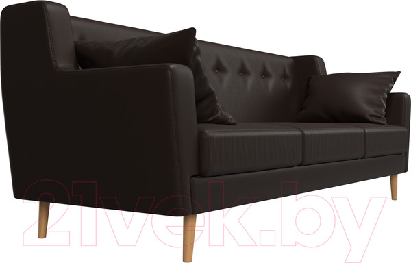Изображение товара Диван Лига Диванов Брайтон 291 3-х местный / 109169 (экокожа, коричневый)