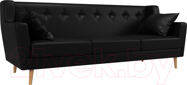 Изображение товара Диван Лига Диванов Брайтон 291 3-х местный / 109170 (экокожа, черный)