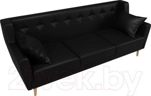 Изображение товара Диван Лига Диванов Брайтон 291 3-х местный / 109170 (экокожа, черный)