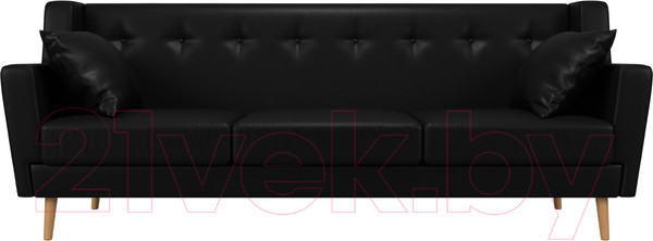 Изображение товара Диван Лига Диванов Брайтон 291 3-х местный / 109170 (экокожа, черный)