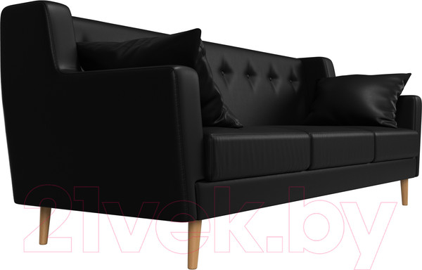 Изображение товара Диван Лига Диванов Брайтон 291 3-х местный / 109170 (экокожа, черный)