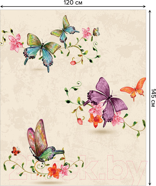 Изображение товара Скатерть JoyArty Бабочки путешественники / tc_17052 (120x145)