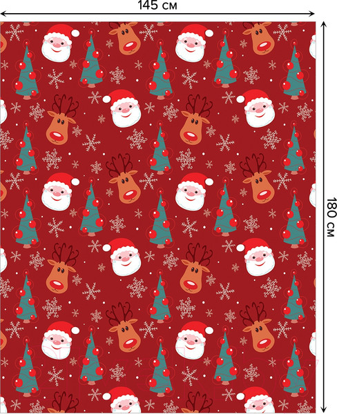 Изображение товара Скатерть JoyArty Санта в снежинках / tc_52793 (180x145)