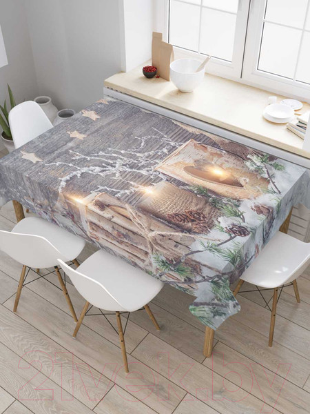 Изображение товара Скатерть JoyArty Новогодние свечи / tc_5543 (180x145)