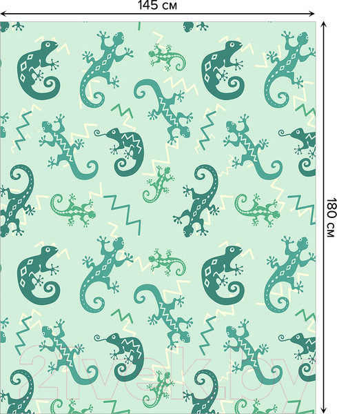 Изображение товара Скатерть JoyArty Ящерицы с узорами / tc_13382 (180x145)
