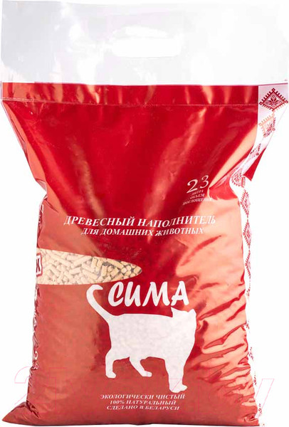 Наполнитель для туалета Сима Древесный / 101004 (30л/15кг)
