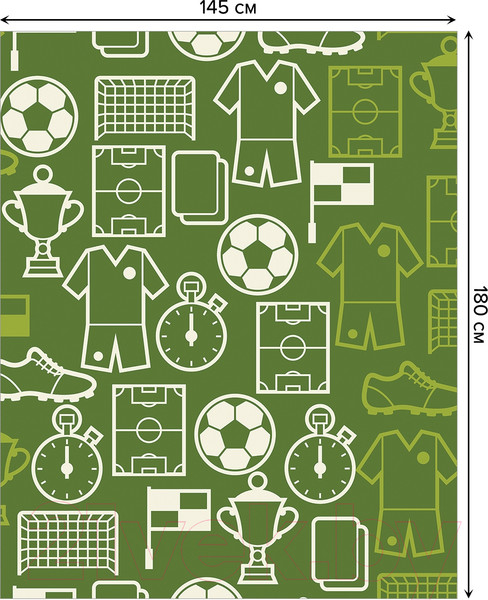 Изображение товара Скатерть JoyArty Атрибуты футбола / tc_36802075 (145x180)