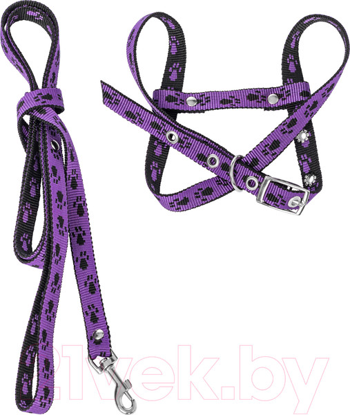 Изображение товара Шлея с поводком Сима Лапки / 103023 (15мм)