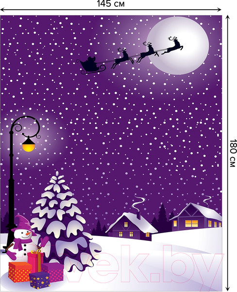 Изображение товара Скатерть JoyArty Санта на работе / tc_8380280 (180x145)