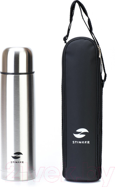 Изображение товара Термос для напитков STINGER с чехлом HB-1000A (1л)