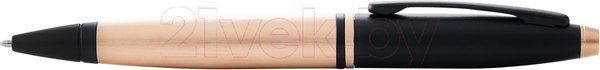 Изображение товара Ручка шариковая имиджевая Cross Calais Brushed Rose Gold Plate and Black Lacquer / AT0112-27 (розовое золото/черный)