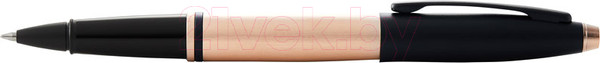 Изображение товара Ручка-роллер имиджевая Cross Calais Brushed Rose Gold Plate and Black Lacquer / AT0115-27 (розовое золото/черный)
