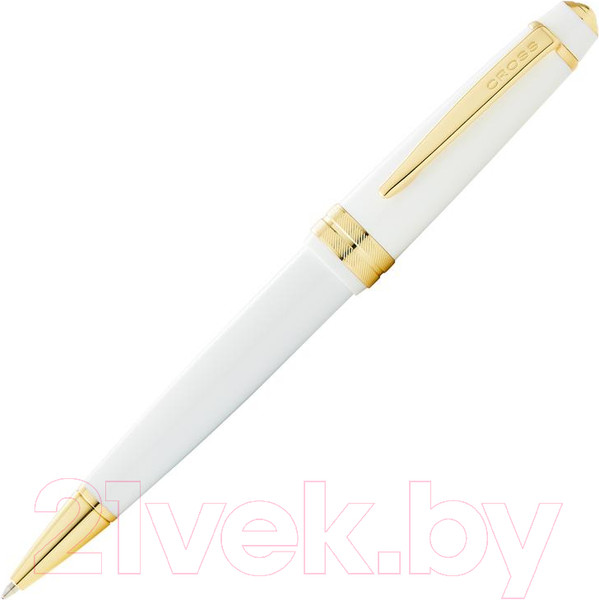 Изображение товара Ручка шариковая имиджевая Cross Bailey Light Polished White Resin and Gold Tone / AT0742-10 (белый)