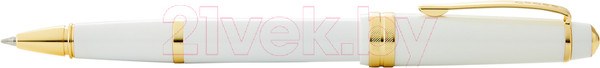 Изображение товара Ручка-роллер имиджевая Cross Bailey Light Polished White Resin and Gold Tone / AT0745-10 (белый)