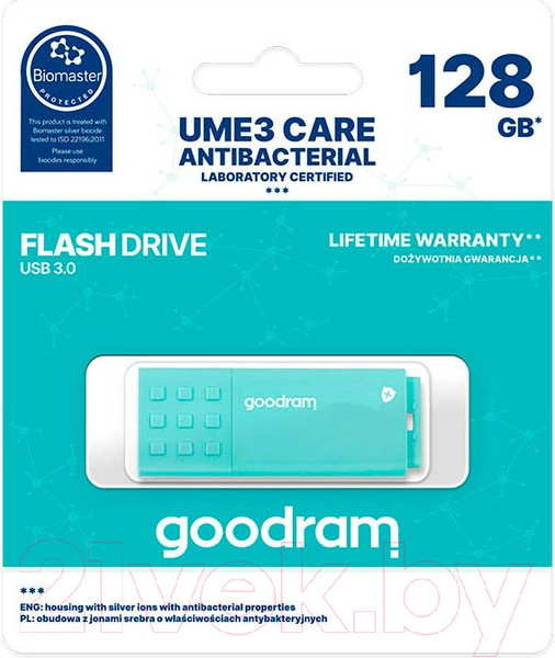 Изображение товара USB flash накопитель Goodram UME3 16GB Care (UME3-0160CRR11)